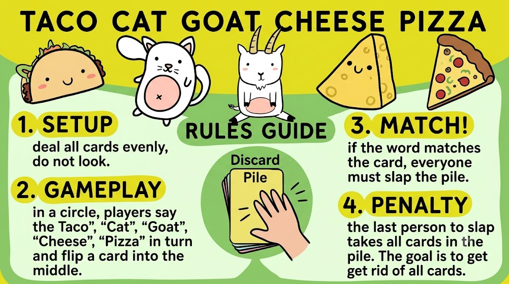 Taco Cat Goat Cheese Pizza NZ Rules: The Ultimate Guide to This Chaotic Party Game